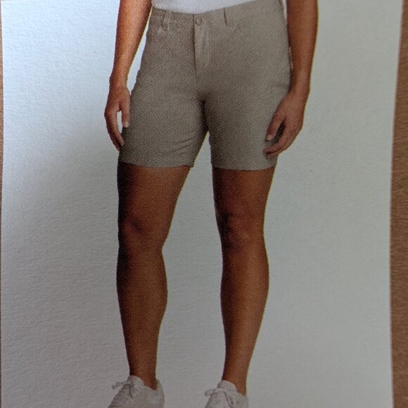 Womens EDDIE BAUER Tech Shorts. 2-way stretch.  UPF 50+ Size 12 - Picture 2 of 9